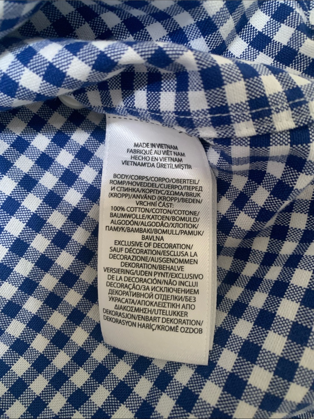 POLO Ralph Lauren Men's Blue Gingham Button-Down Oxford Shirt - Picture 7 of 8